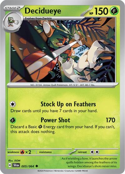 Scarlet & Violet Shrouded Fable - 005/064 Decidueye Uncommon