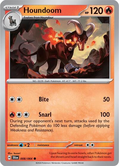 Scarlet & Violet Shrouded Fable - 008/064 Houndoom Common