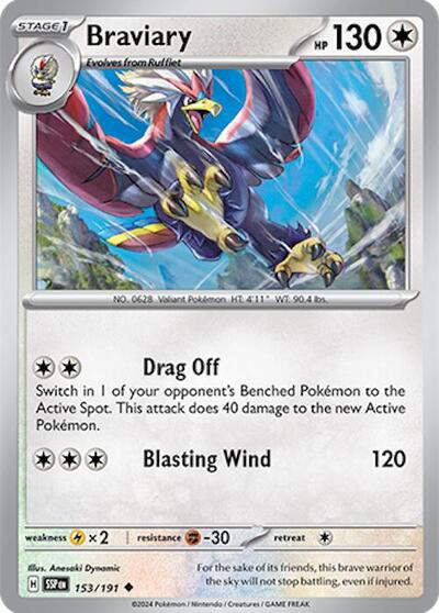 Scarlet & Violet Surging Sparks - 153/191 Braviary Uncommon