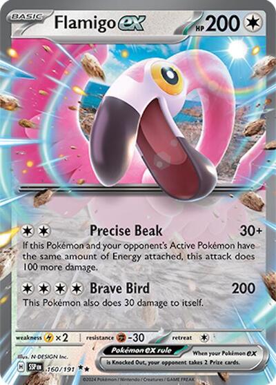 Scarlet & Violet Surging Sparks - 160/191 Flamigo ex Double Rare