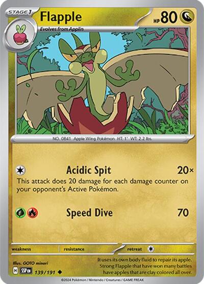 Scarlet & Violet Surging Sparks - 139/191 Flapple Uncommon