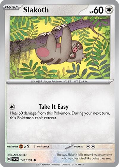 Scarlet & Violet Surging Sparks - 145/191 Slakoth Common