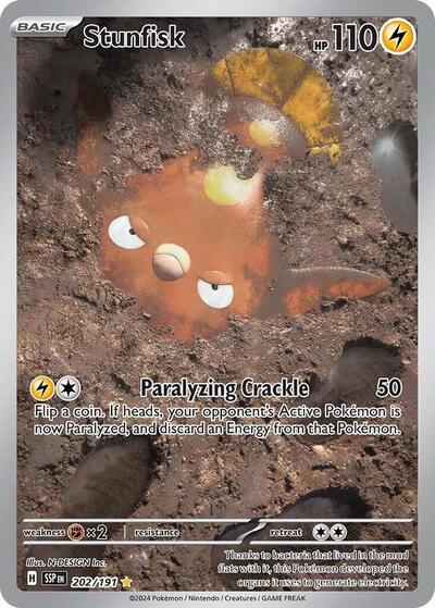 Scarlet & Violet Surging Sparks - 202/191 Stunfisk Illustration Rare