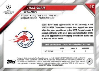 2021-22 Topps Chrome UEFA Champions League #197 Luka Sucic