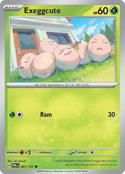 Scarlet & Violet Prismatic Evolutions - 001/131 Exeggcute Common