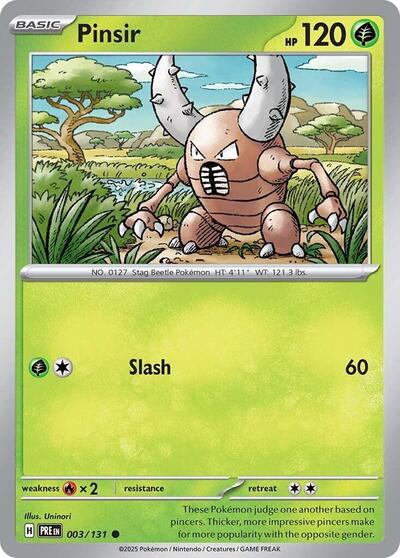 Scarlet & Violet Prismatic Evolutions - 003/131 Pinsir Common