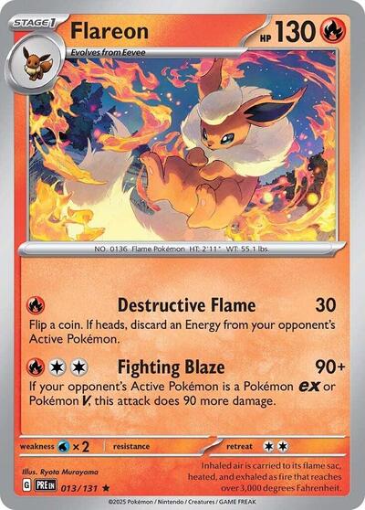 Scarlet & Violet Prismatic Evolutions - 013/131 Flareon Rare