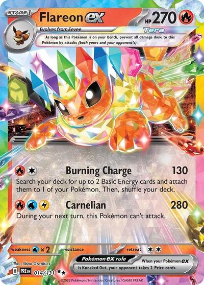 Scarlet & Violet Prismatic Evolutions - 014/131 Flareon ex Double Rare