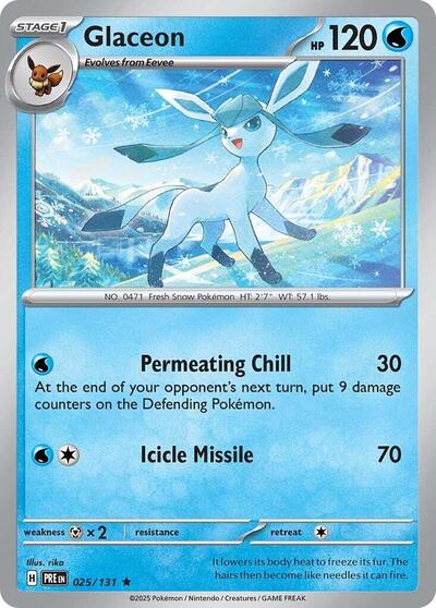 Scarlet & Violet Prismatic Evolutions - 025/131 Glaceon Rare