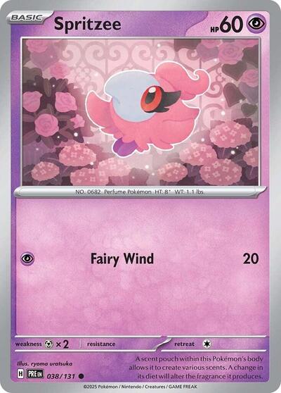 Scarlet & Violet Prismatic Evolutions - 038/131 Spritzee Common