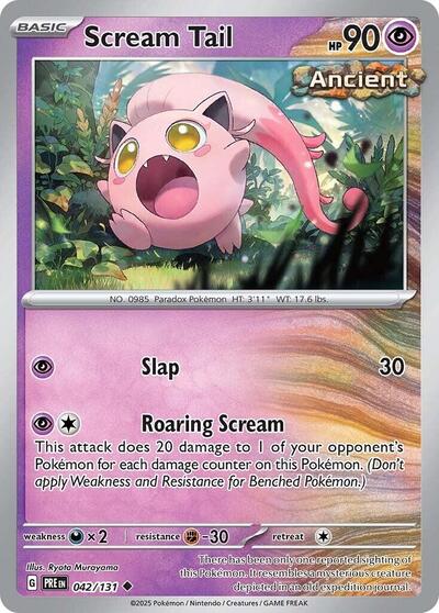 Scarlet & Violet Prismatic Evolutions - 042/131 Scream Tail Uncommon