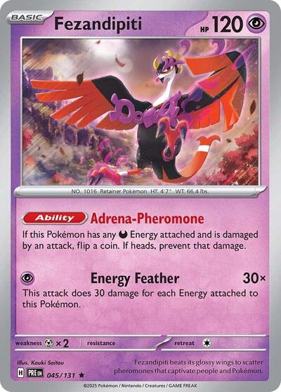 Scarlet & Violet Prismatic Evolutions - 045/131 Fezandipiti Rare