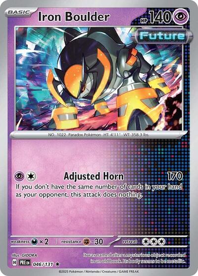 Scarlet & Violet Prismatic Evolutions - 046/131 Iron Boulder Rare