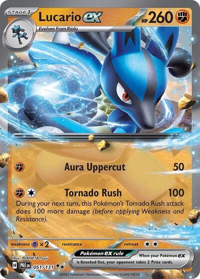 Scarlet & Violet Prismatic Evolutions - 051/131 Lucario ex Double Rare