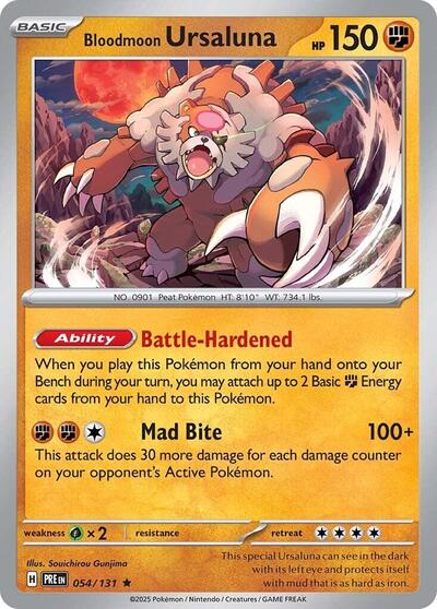 Scarlet & Violet Prismatic Evolutions - 054/131 Bloodmoon Ursaluna Rare