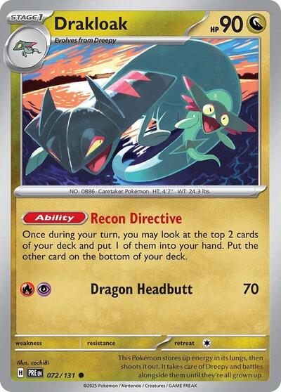 Scarlet & Violet Prismatic Evolutions - 072/131 Drakloak Common