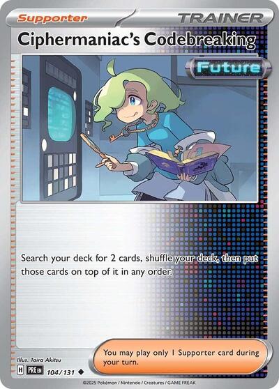 Scarlet & Violet Prismatic Evolutions - 104/131 Ciphermaniac's Codebreaking Uncommon