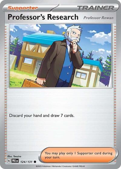 Scarlet & Violet Prismatic Evolutions - 124/131 Professor's Research [Professor Rowan] Common