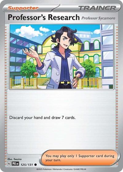 Scarlet & Violet Prismatic Evolutions - 125/131 Professor's Research [Professor Sycamore] Common