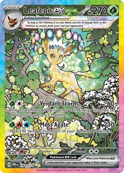 Scarlet & Violet Prismatic Evolutions - 144/131 Leafeon ex Special Illustration Rare