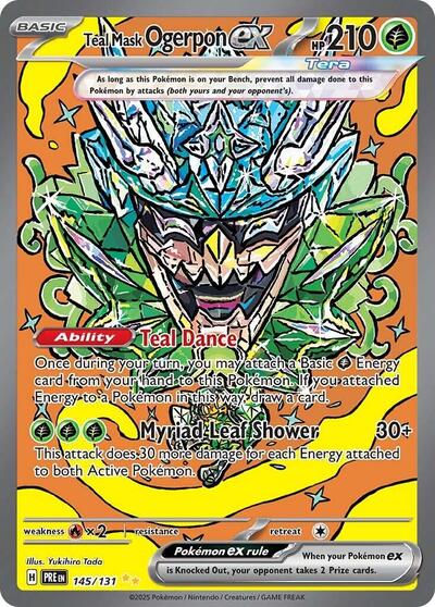 Scarlet & Violet Prismatic Evolutions - 145/131 Teal Mask Ogerpon ex Special Illustration Rare