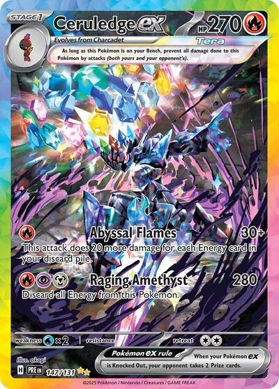 Scarlet & Violet Prismatic Evolutions - 147/131 Ceruledge ex Special Illustration Rare