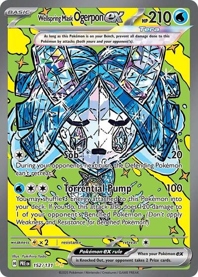 Scarlet & Violet Prismatic Evolutions - 152/131 Wellspring Mask Ogerpon ex Special Illustration Rare