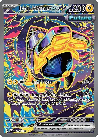 Scarlet & Violet Prismatic Evolutions - 154/131 Iron Hands ex Special Illustration Rare