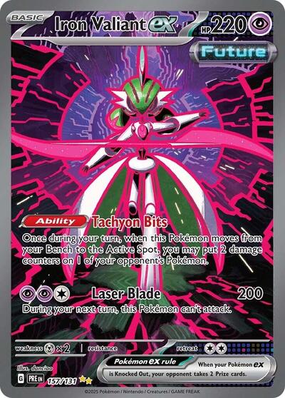 Scarlet & Violet Prismatic Evolutions - 157/131 Iron Valiant ex Special Illustration Rare