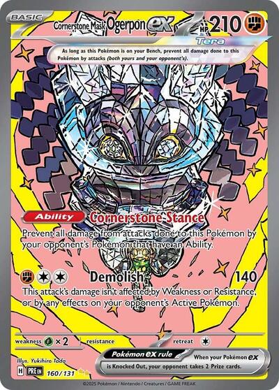 Scarlet & Violet Prismatic Evolutions - 160/131 Cornerstone Mask Ogerpon ex Special Illustration Rare