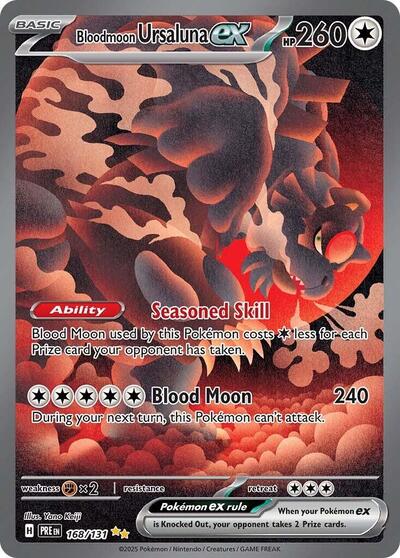 Scarlet & Violet Prismatic Evolutions - 168/131 Bloodmoon Ursaluna ex Special Illustration Rare