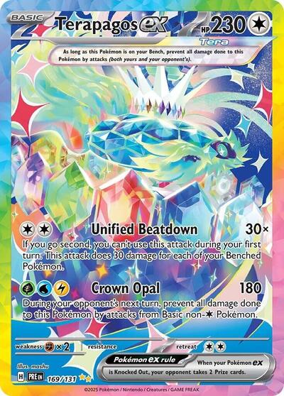 Scarlet & Violet Prismatic Evolutions - 169/131 Terapagos ex Special Illustration Rare