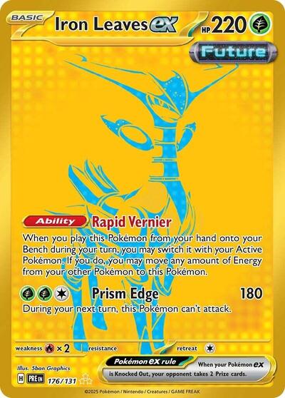 Scarlet & Violet Prismatic Evolutions - 176/131 Iron Leaves ex Hyper Rare