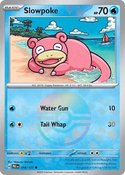 Scarlet & Violet Prismatic Evolutions - 018/131 Slowpoke (Poke Ball Pattern) Common