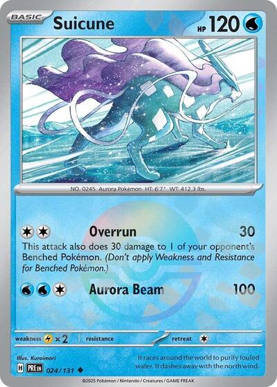 Scarlet & Violet Prismatic Evolutions - 024/131 Suicune (Poke Ball Pattern) Uncommon