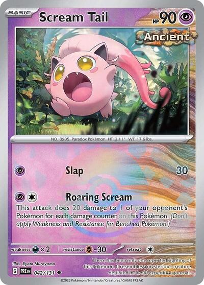 Scarlet & Violet Prismatic Evolutions - 042/131 Scream Tail (Poke Ball Pattern) Uncommon