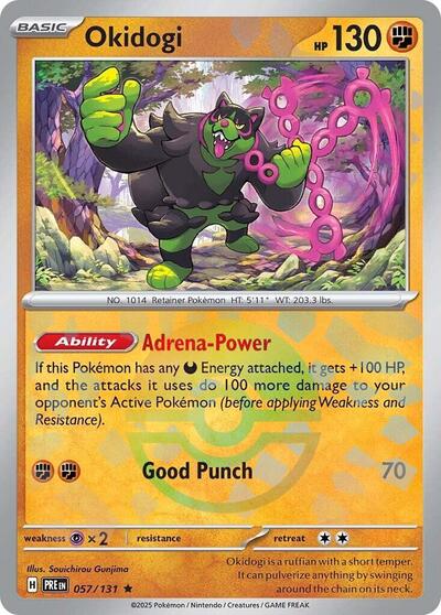 Scarlet & Violet Prismatic Evolutions - 057/131 Okidogi (Poke Ball Pattern) Rare