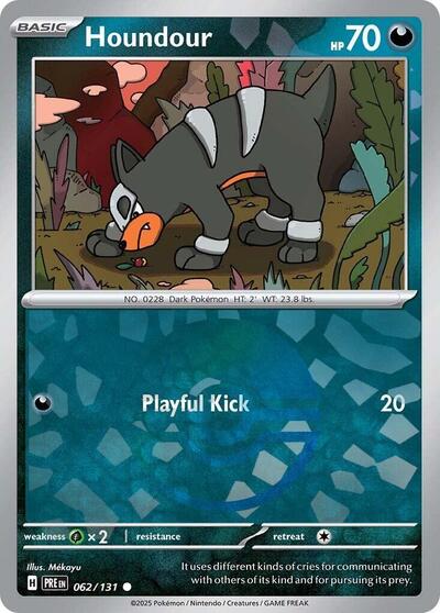 Scarlet & Violet Prismatic Evolutions - 062/131 Houndour (Poke Ball Pattern) Common