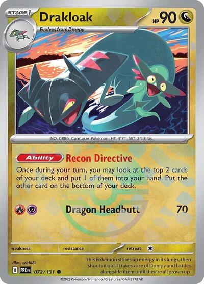 Scarlet & Violet Prismatic Evolutions - 072/131 Drakloak (Poke Ball Pattern) Common