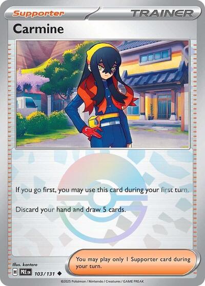 Scarlet & Violet Prismatic Evolutions - 103/131 Carmine (Poke Ball Pattern) Uncommon