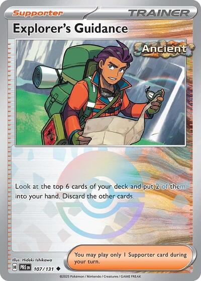 Scarlet & Violet Prismatic Evolutions - 107/131 Explorer's Guidance (Poke Ball Pattern) Uncommon