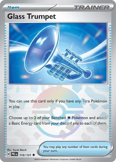 Scarlet & Violet Prismatic Evolutions - 110/131 Glass Trumpet (Poke Ball Pattern) Uncommon