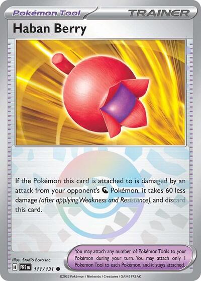 Scarlet & Violet Prismatic Evolutions - 111/131 Haban Berry (Poke Ball Pattern) Common