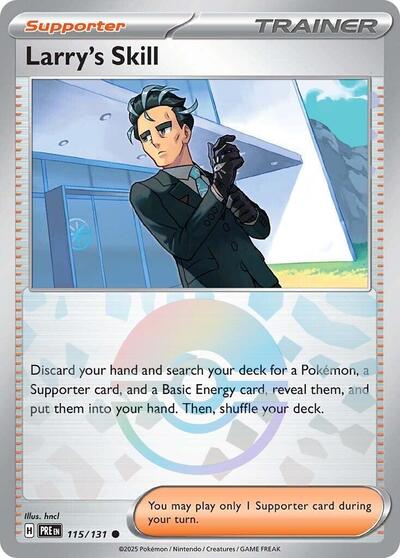 Scarlet & Violet Prismatic Evolutions - 115/131 Larry's Skill - 115/131 (Poke Ball Pattern) Common