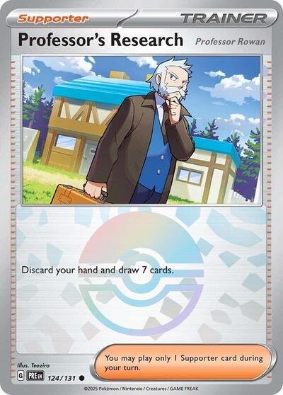 Scarlet & Violet Prismatic Evolutions - 124/131 Professor's Research [Professor Rowan] (Poke Ball Pattern) Common