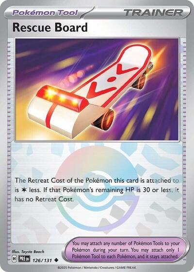 Scarlet & Violet Prismatic Evolutions - 126/131 Rescue Board (Poke Ball Pattern) Uncommon