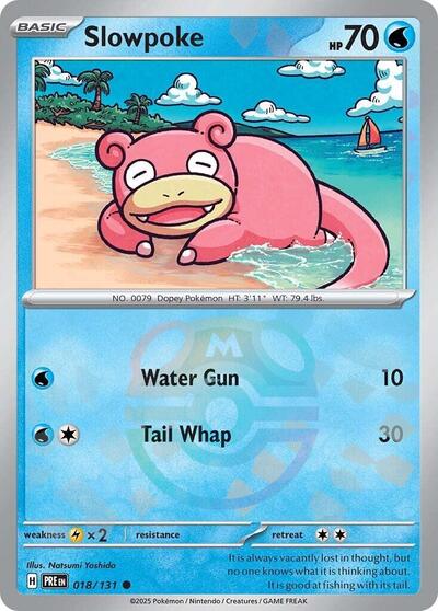 Scarlet & Violet Prismatic Evolutions - 018/131 Slowpoke (Master Ball Pattern) Common