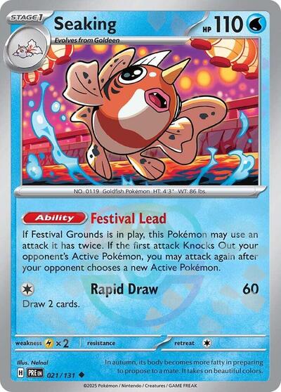 Scarlet & Violet Prismatic Evolutions - 021/131 Seaking (Master Ball Pattern) Uncommon