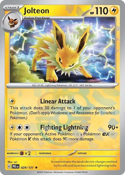 Scarlet & Violet Prismatic Evolutions - 029/131 Jolteon (Master Ball Pattern) Rare