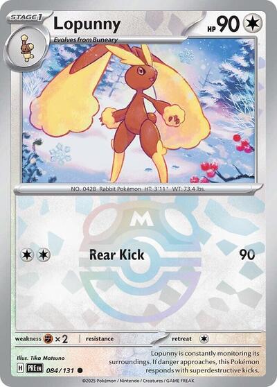 Scarlet & Violet Prismatic Evolutions - 084/131 Lopunny (Master Ball Pattern) Common